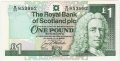 Royal Bank Of Scotland Plc 1 And 5 Pounds 1 Pound, 24. 3.1992
